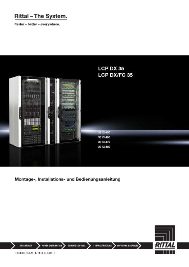 RITTAL - LCP Inline DX/FC, 35 kW, RAL 7035, WHD: 600 x 2000 x 1000 mm