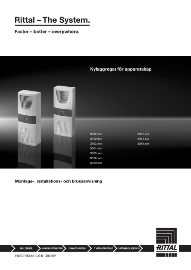 RITTAL - RTT Blue e cooling unità stainless steel, wall-mounted, 750 W, comfort controller, 2~, 400 V 50/60 Hz