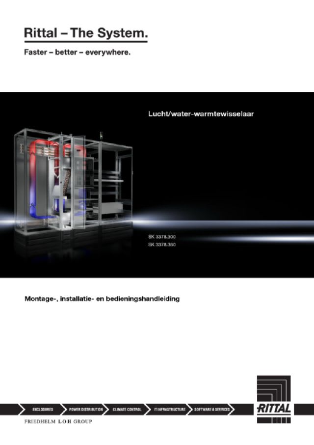RITTAL - Scambiatore di calore aria/acqua LCP per Industria, L35 W10 9,5 kW, 300 x 2000 x 600 mm