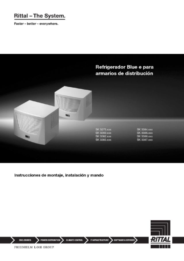 RITTAL - RTT Blue e cooling unit, stainless steel, roof-mounted, 1500 W, comfort controller, 115 V 3384610