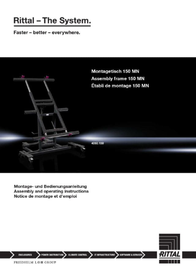 RITTAL - Tavolo assemblaggio 150KG - azionamento manuale