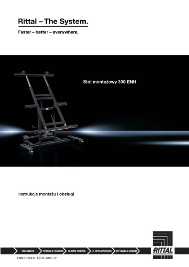 RITTAL - Tavolo assemblaggio 300KG - azionamento batteria 4050300