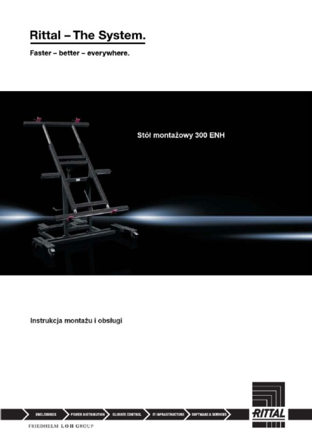 RITTAL - Tavolo assemblaggio 300KG - azionamento batteria
