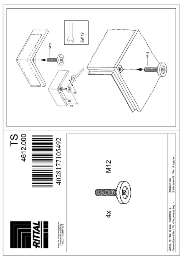 RITTAL - VX PIEDINI DI LIVELLAMENTO M12 - 4PZ