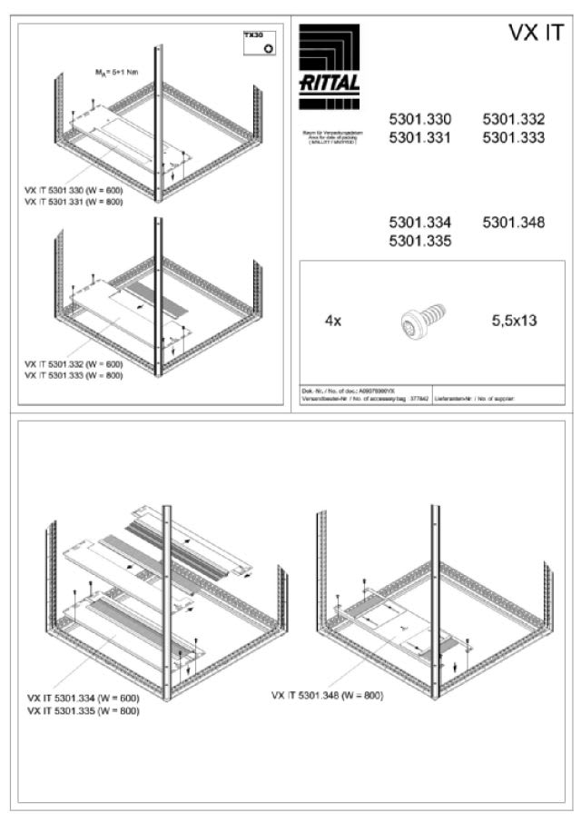 RITTAL - VX IT FLANGIA CON SPAZZ 800X237,MM