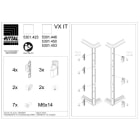 RITTAL - Aluminium glazed door for VX IT, 800x2000 mm RAL 9005