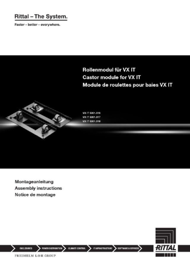 RITTAL - VX IT RUOTE MODULARI 800 MM