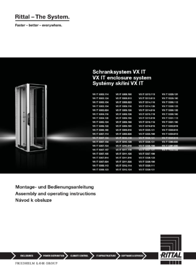 RITTAL - VX IT 600X2000X1000 PORTA VETRO STD