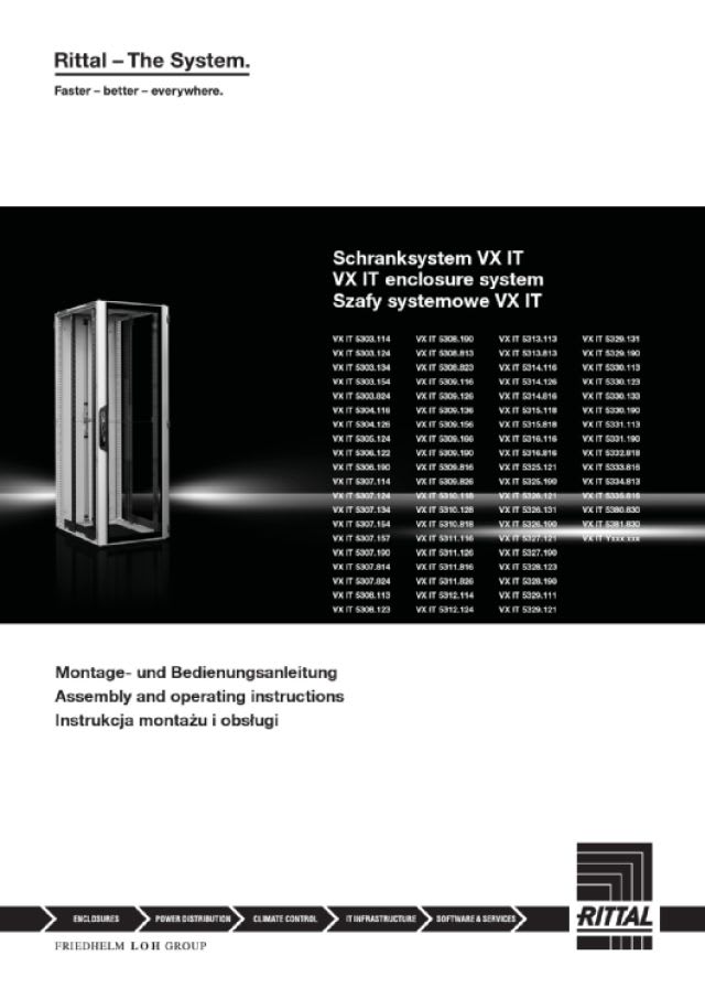 RITTAL - VX IT 800X2000X1000 PORTA VETRO IP55 STD