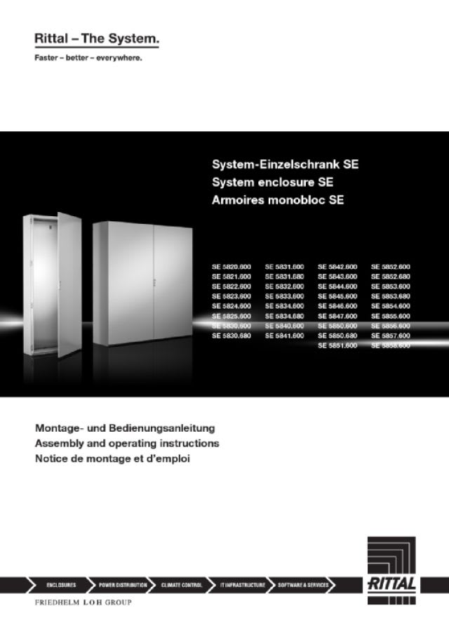 RITTAL - VX SE Monoblocco LXAXP 600X1600X400 mmInox 304 IP 66 NEMA 4X 5850680