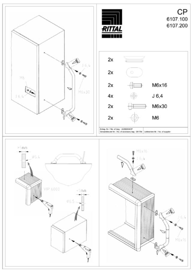 RITTAL - CP MANIGLIE 7HE