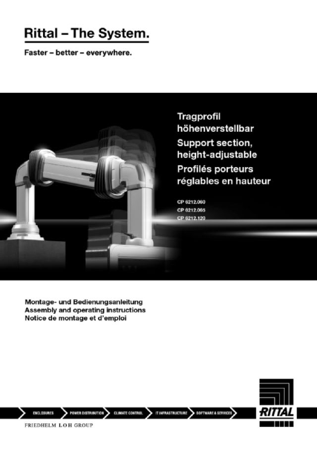 RITTAL - CP BRACCIO BASCULANTE 120/60 4-15 KG