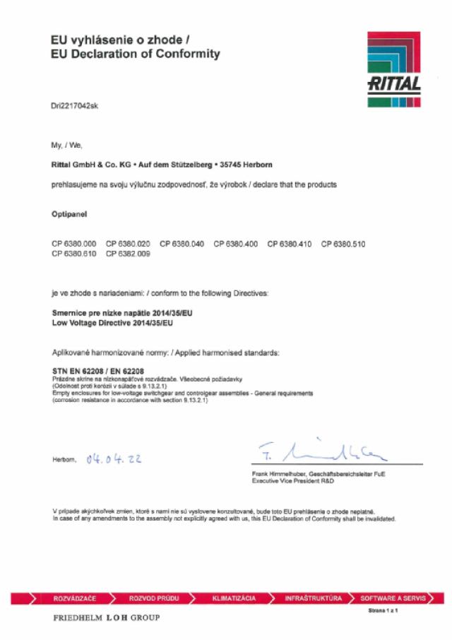 RITTAL - CP OPTIPANEL 520X400X100