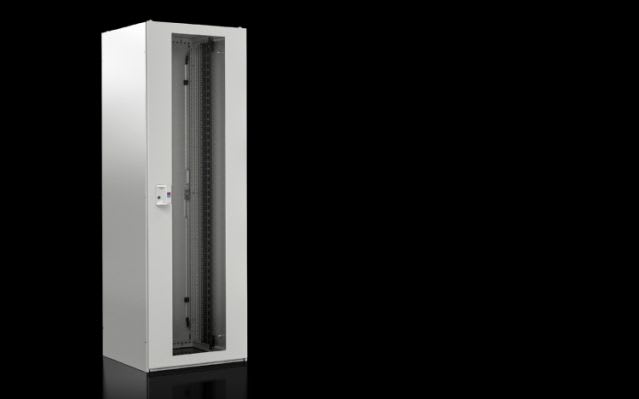 RITTAL - TX CableNet, porta trasparente, pareti laterali, profili 19, 600x2000x800 mm RAL 7035