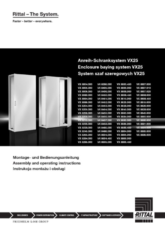 RITTAL - VX PARETI LATERALI 1800X500 - 2PZ