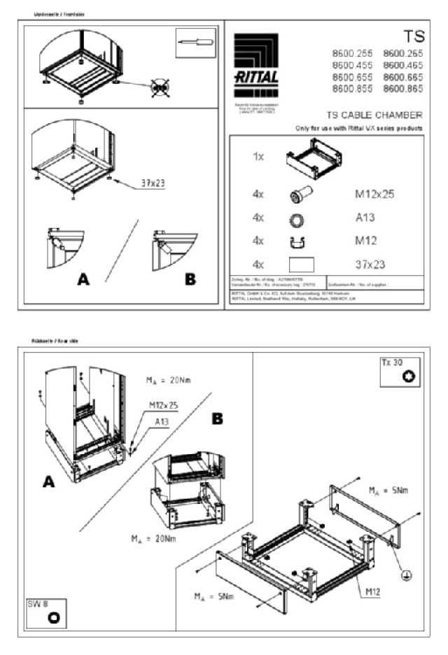 RITTAL - VX VANO CAVI 1200X200X500