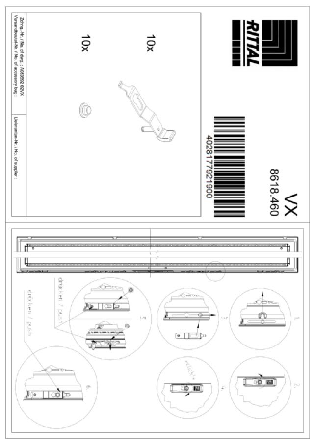 RITTAL - VX DISPOSITIVO CHIUSURA CNOMO - 10PZ