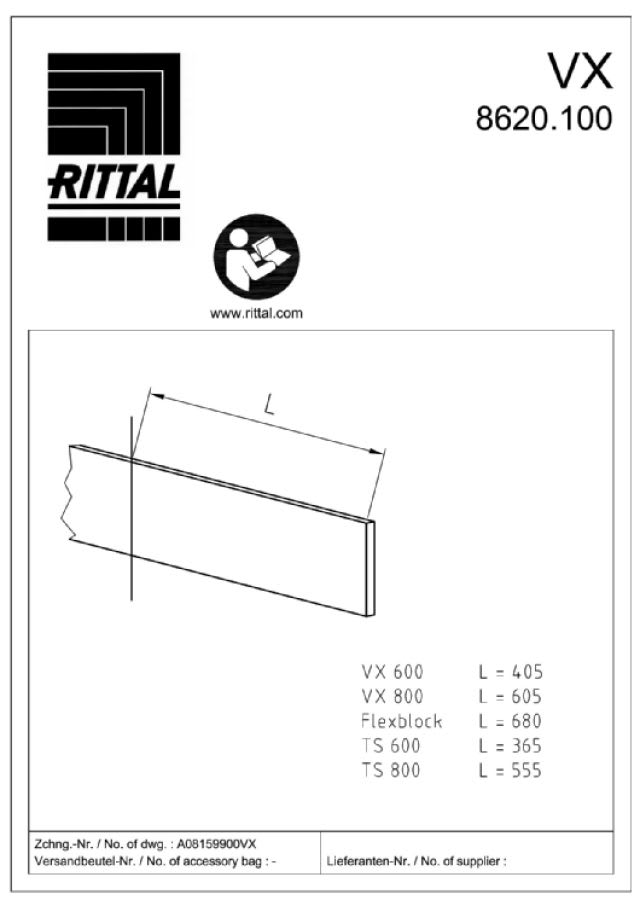RITTAL - VX FELTRO PER ZOCCOLO AREATO - 1PZ