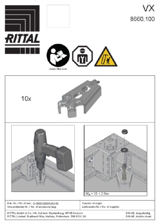 RITTAL - VX FISSAGGIO A PAVIMIMENTO
