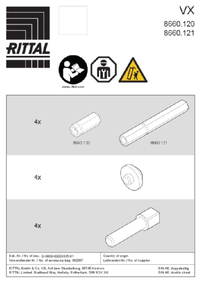 RITTAL - VX PERNO REGOLABILE DI LIVELLAMENTO H100