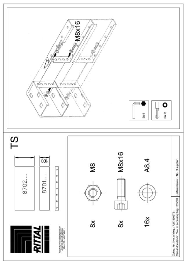 RITTAL - TS FLANGE LATERALI 200X600 INOX - 2PZ