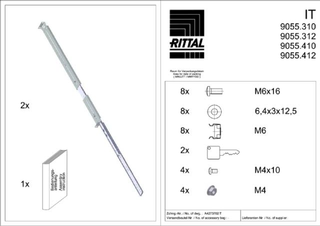 RITTAL - MTE 17'' RAL7035/ENGLISCH/TOUCHPAD