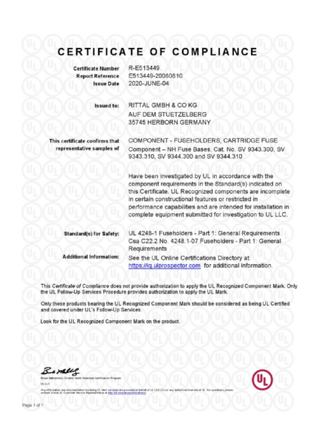 RITTAL - SV SEZIONATORE SOTTOCARICO NH