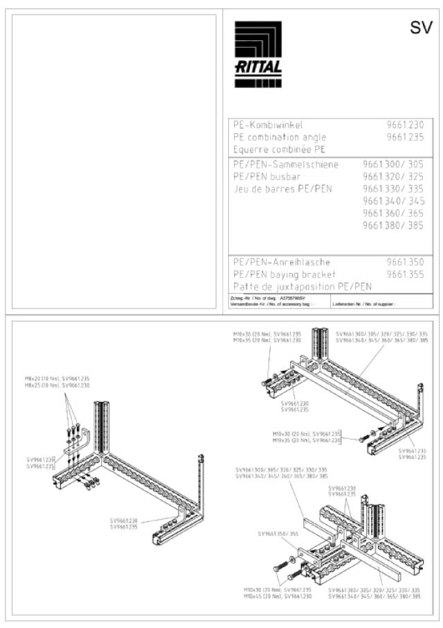 RITTAL - SV SBARRA DI RAME E-CU 30X10MM, L=365 MM