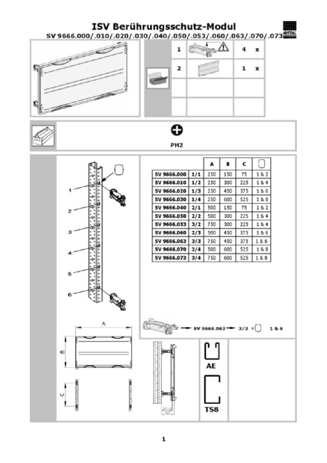RITTAL - ISV MODULO DI PROTEZIONE DAI CONTATTI