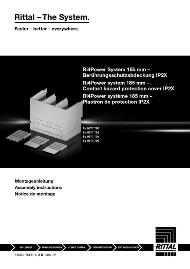 RITTAL - SV Protezione dai contatti diretti, adattatori SV 967770X/71X, (Eaton - NZM 4)