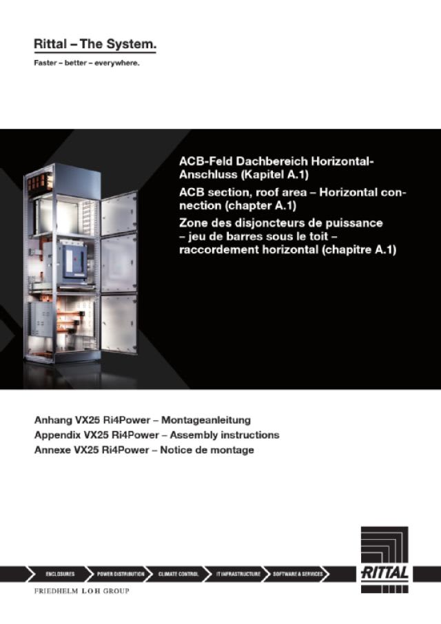 RITTAL - SV SUPPORTO SBARRE TETTO 4-POLI 30X10 AF