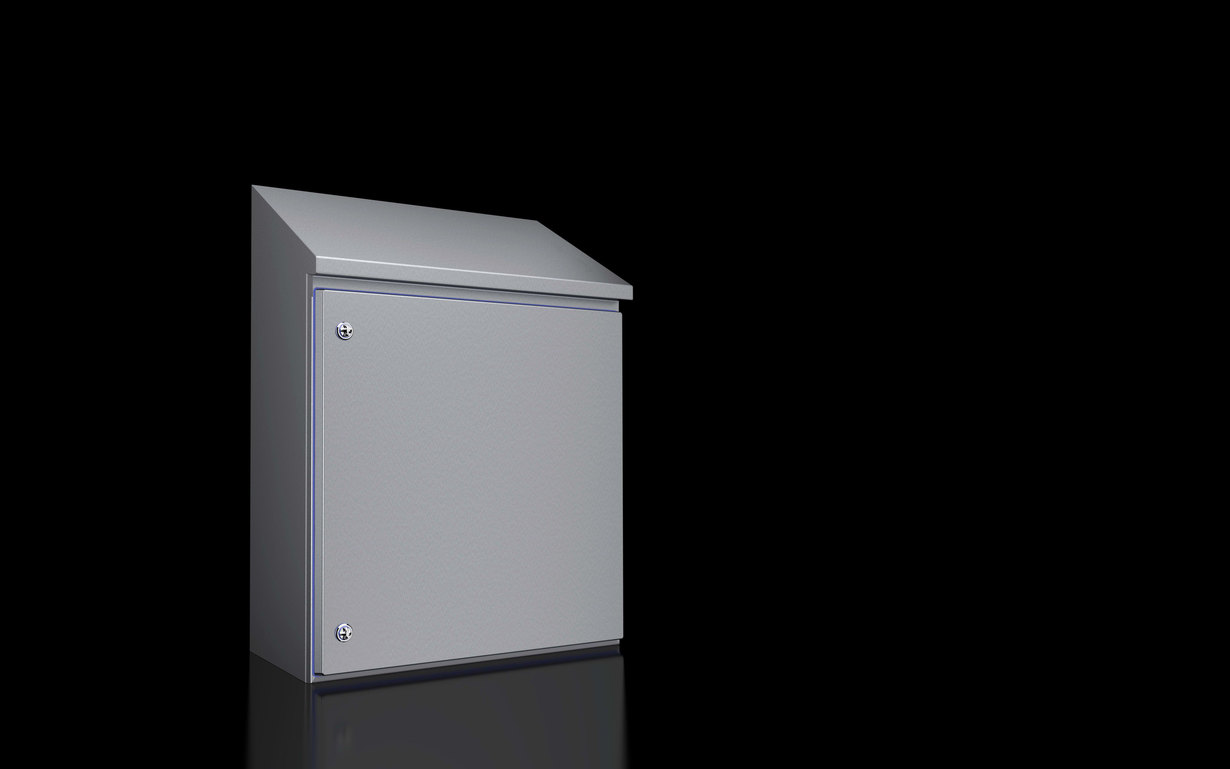 RITTAL - Compact enclosure HD 1.4301, WxHxD 610x650x300 mm, height rear 821mm