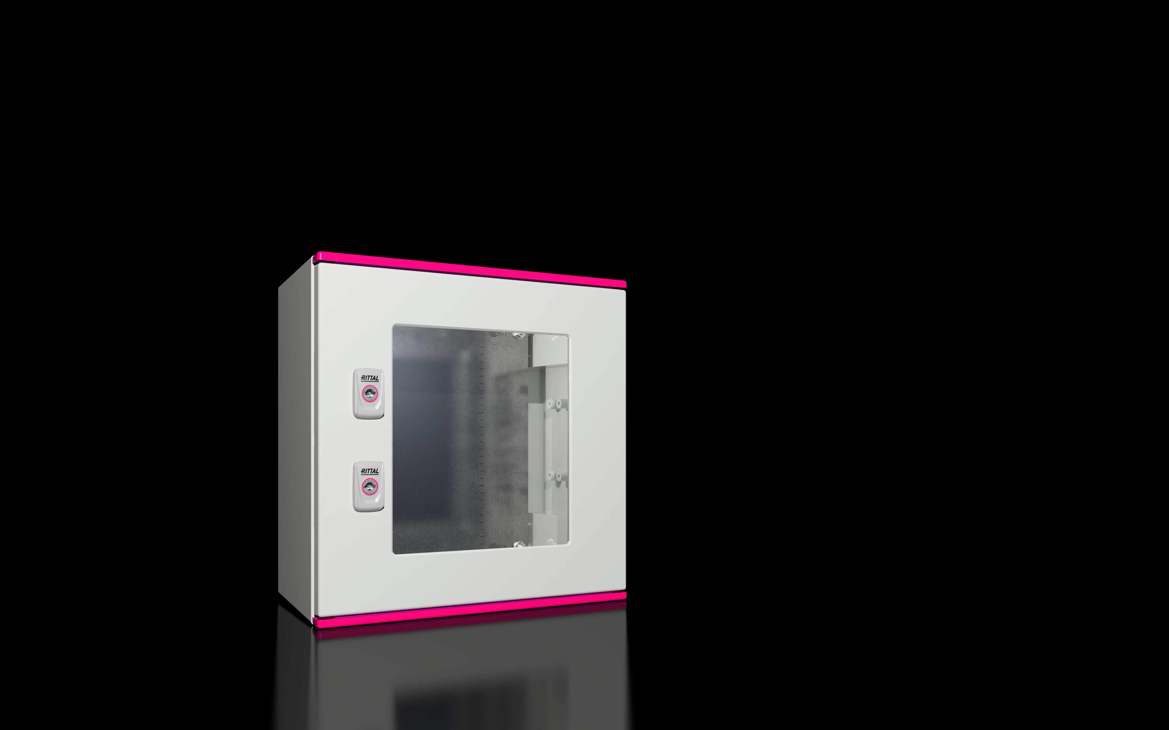 RITTAL - Armadio compatto AX Plastic, LxAxP: 400x400x200 mm con vetro d'ispezione