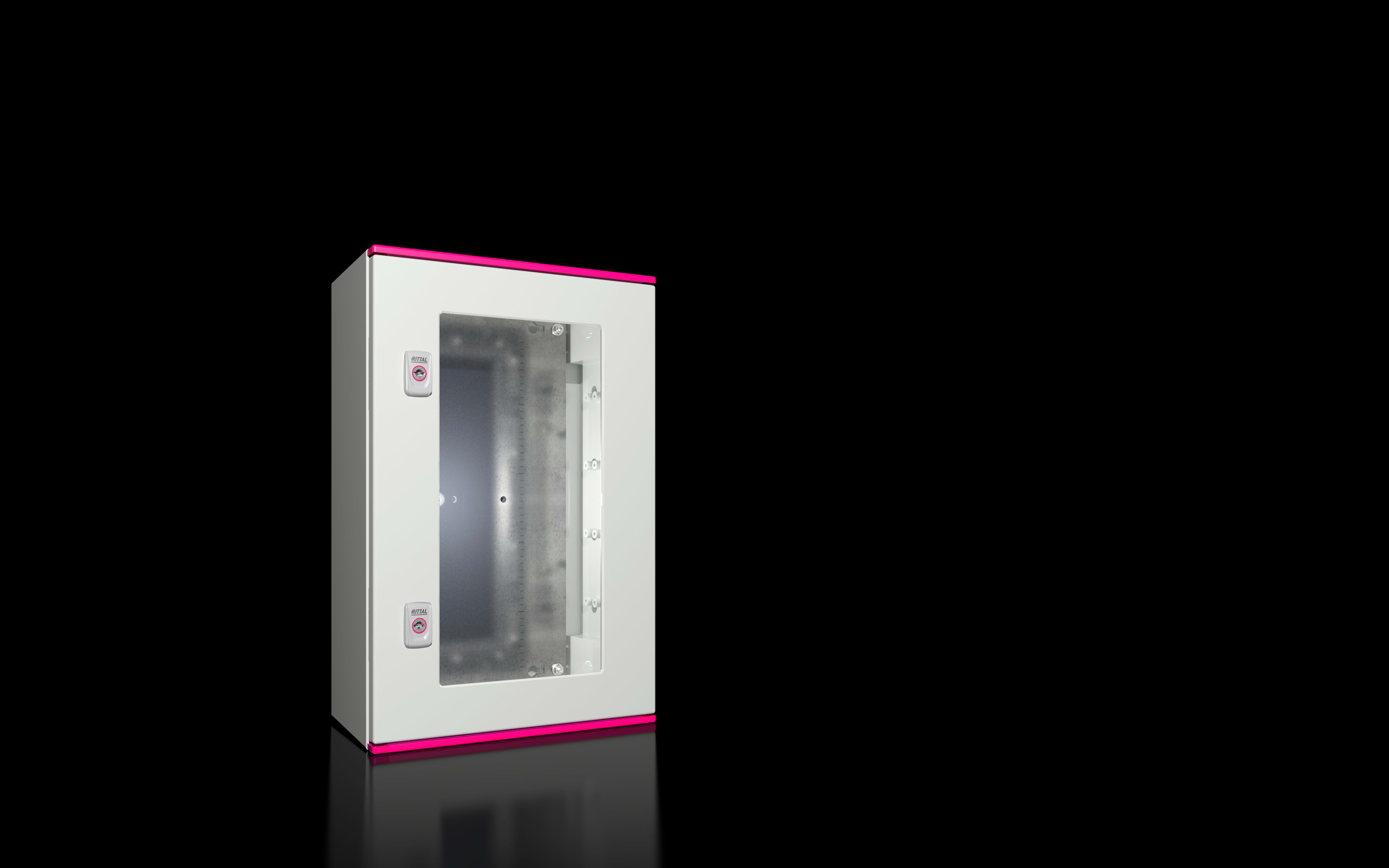 RITTAL - Armadio compatto AX Plastic, LxAxP: 400x600x200 mm con vetro d'ispezione 1449000