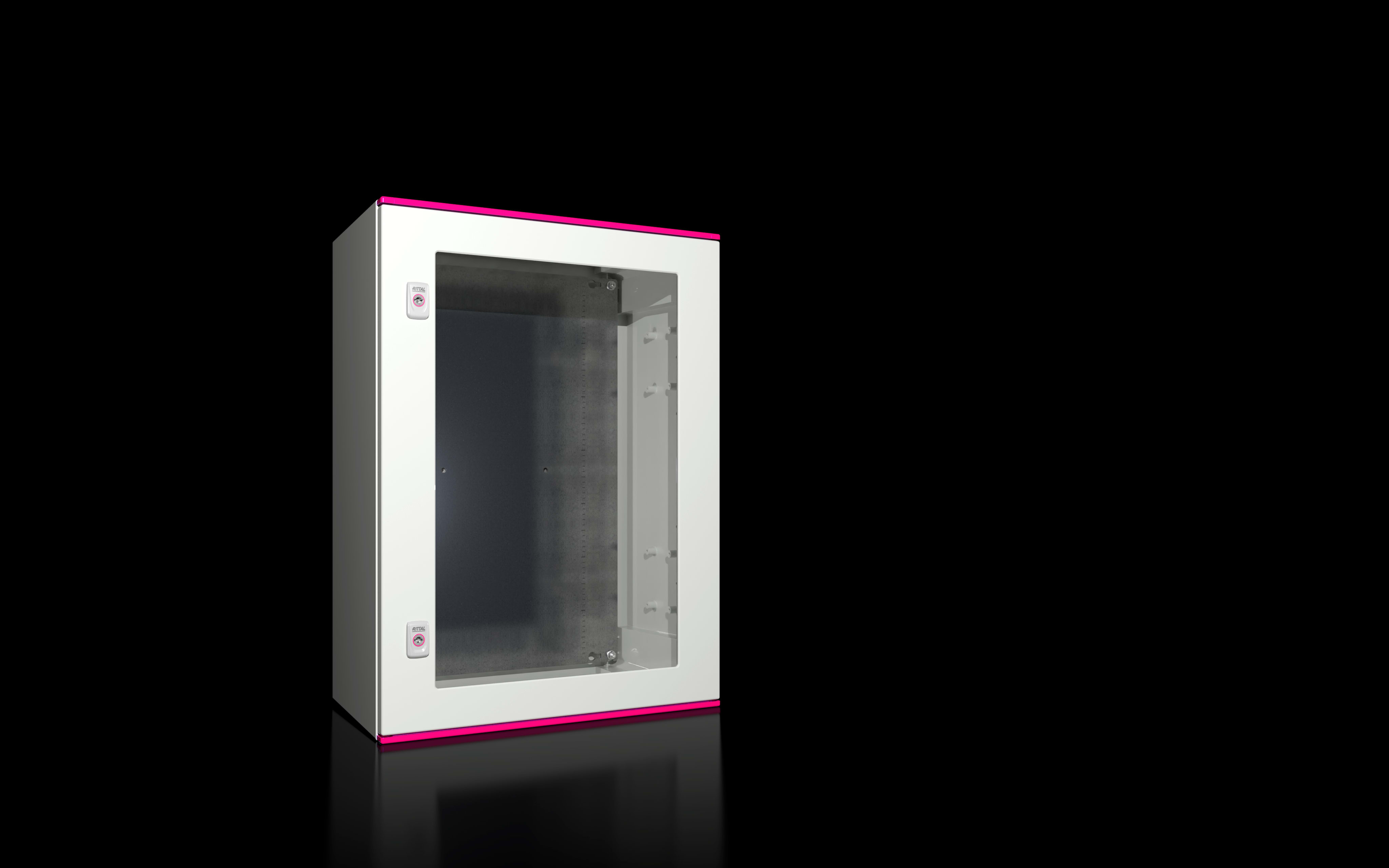 RITTAL - Armadio compatto AX Plastic, LxAxP: 600x800x300 mm con vetro d'ispezione