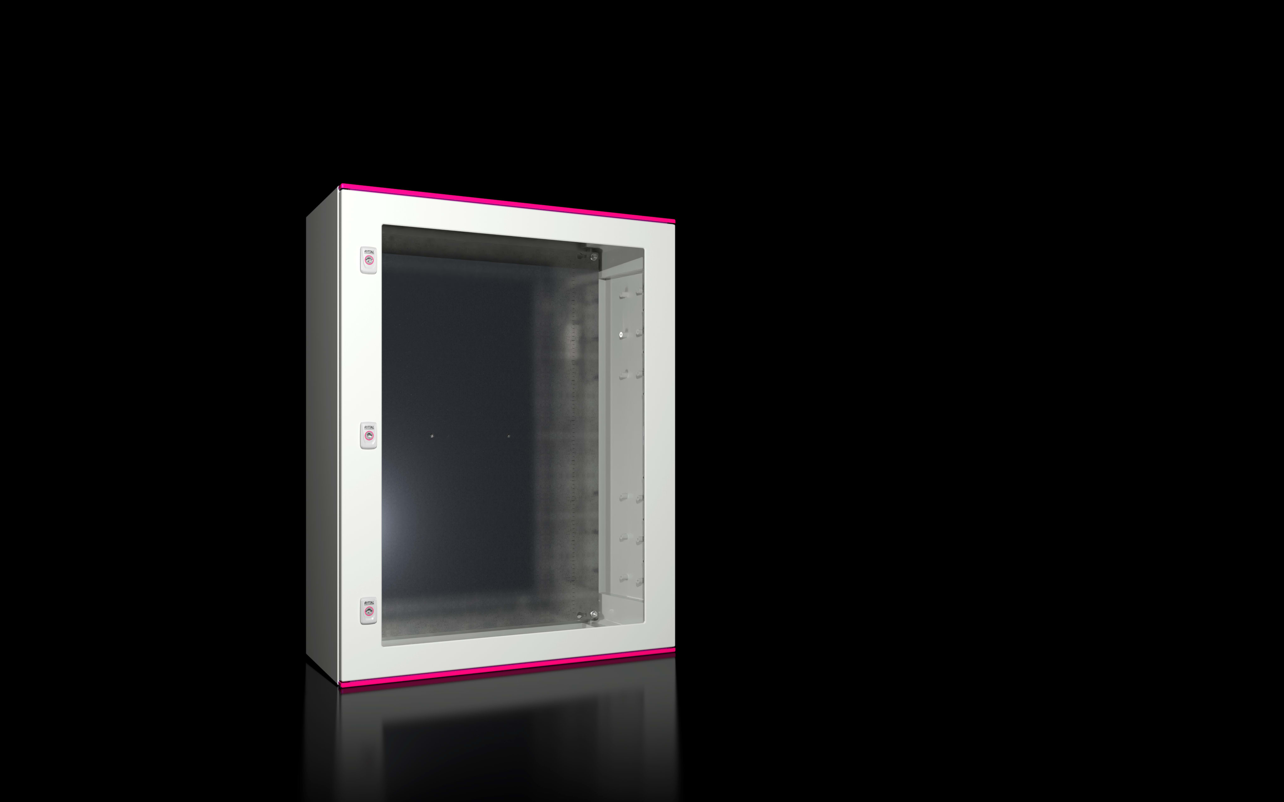 RITTAL - Armadio compatto AX Plastic, LxAxP: 800x1000x300 mm con vetro d'ispezione
