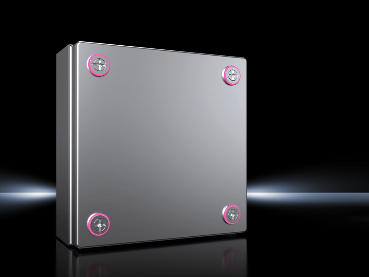RITTAL - KX contenitore di derivazione, acciaio inox 1.4301 (304), senza piastra di montaggio, LxAxP: 200x200x80 mm