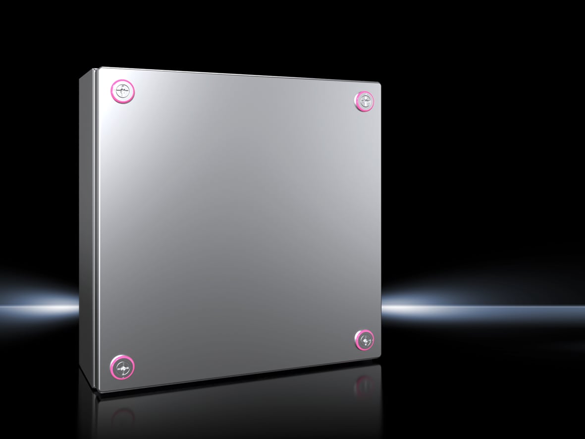 RITTAL - KX contenitore di derivazione, acciaio inox 1.4301 (304), senza piastra di montaggio, LxAxP: 300x300x120 mm 1567000