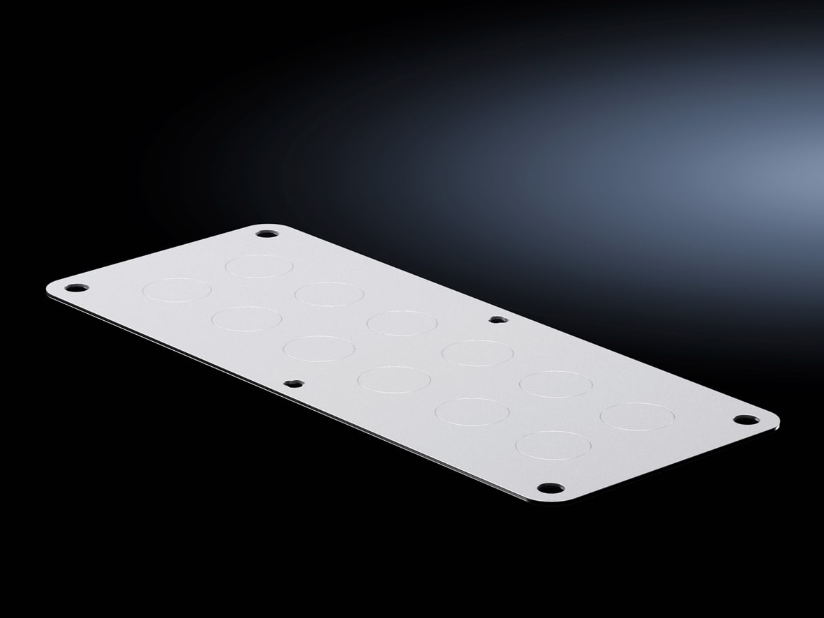 RITTAL - KX Flangia Metallica, con Fori Pretranciati a Passo Metrico 1581200