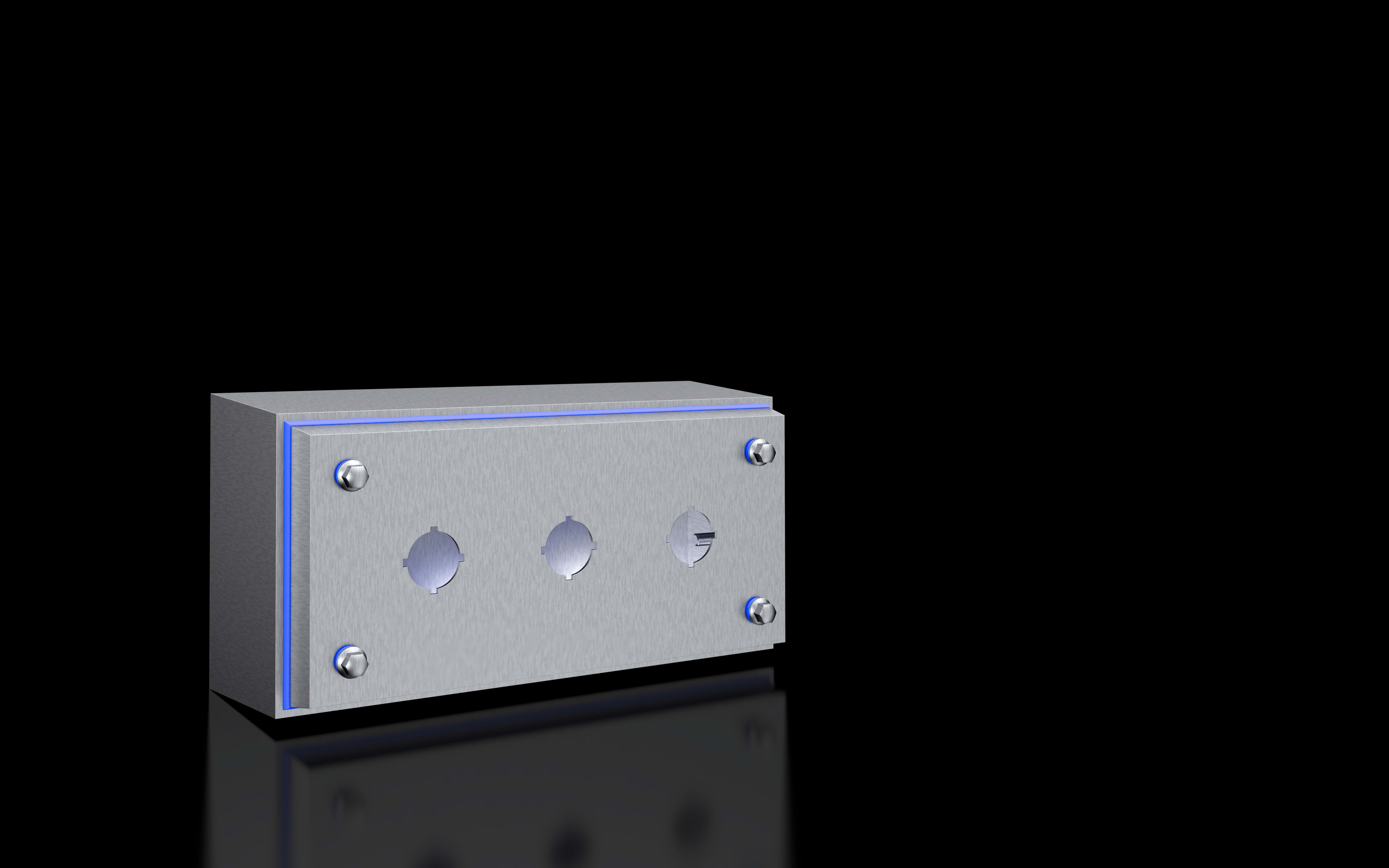 RITTAL - HD switch housing, stainless steel 1.4301, 3 switches ? 22.5mm