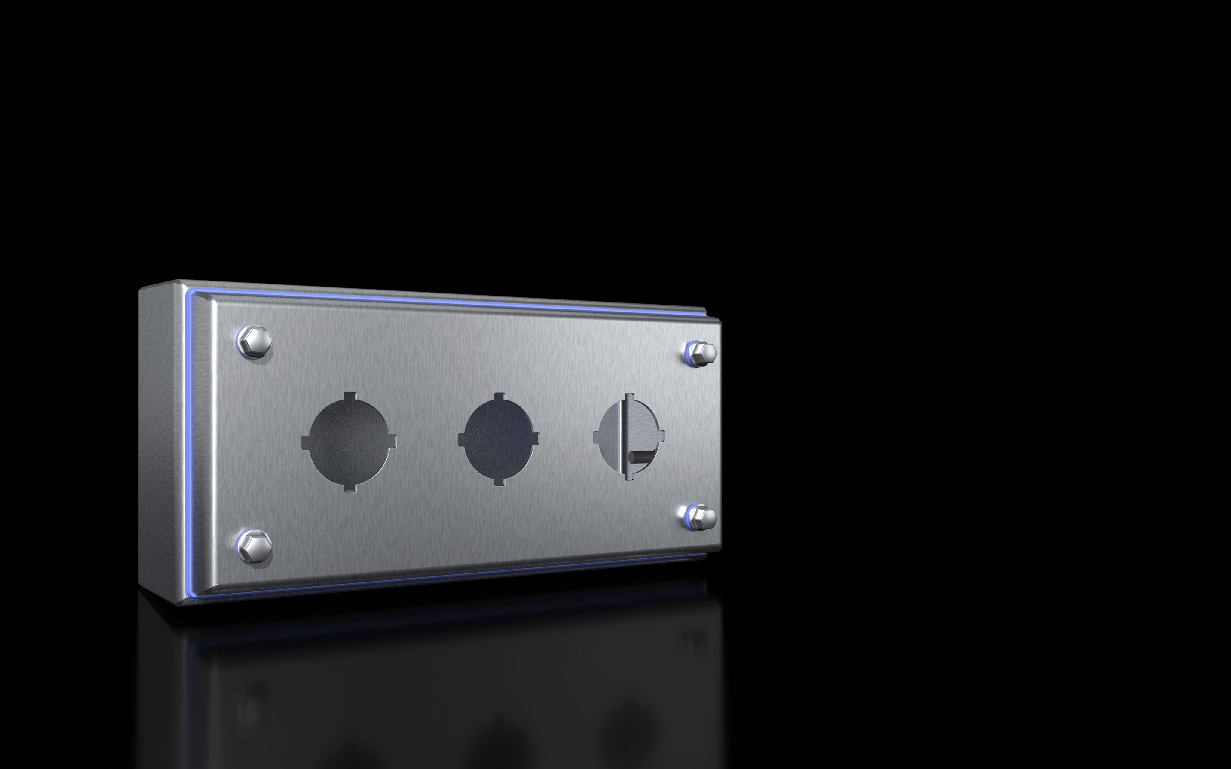 RITTAL - HD PULSANTIERA CON 3 FORATURE DIAM, 30,5