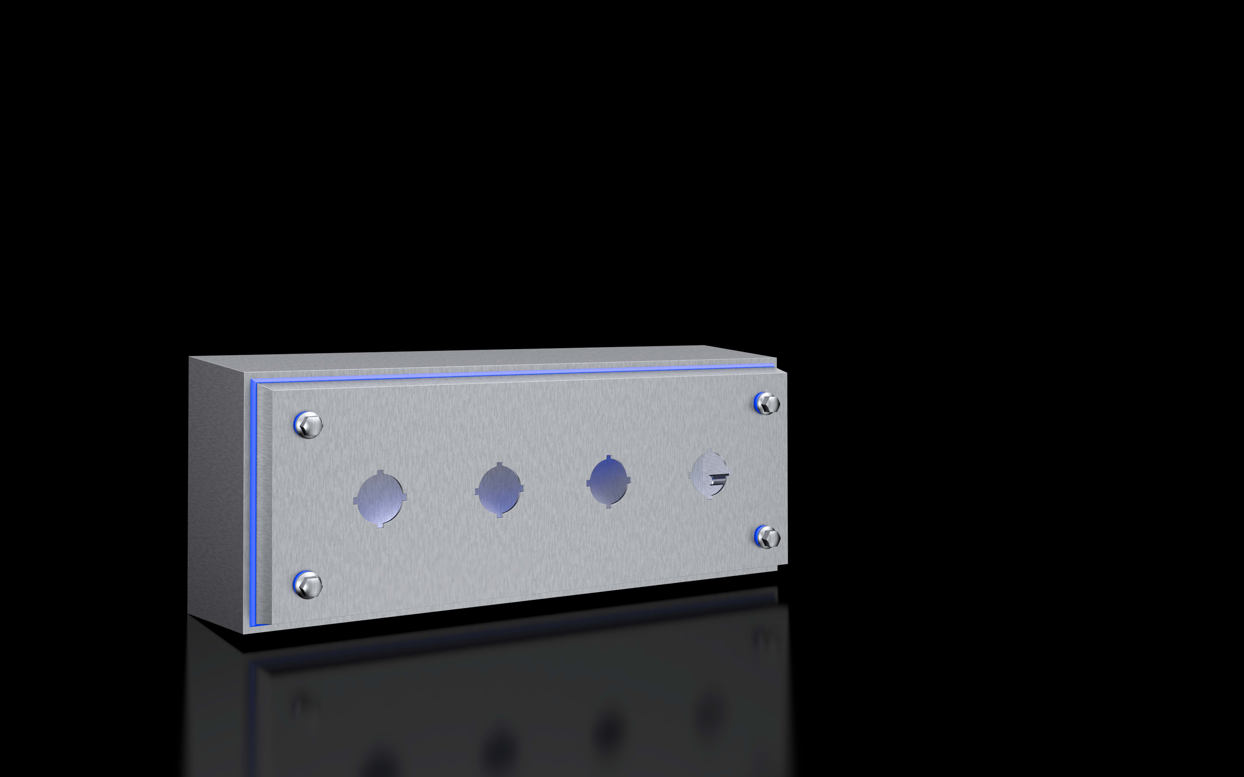 RITTAL - HD switch housing, stainless steel 1.4301, 4 switches ? 22.5mm