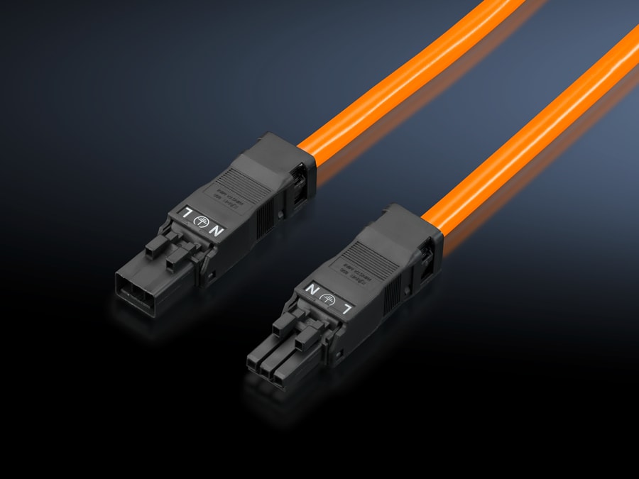 RITTAL - SZ throughwiring, 3-pole, for socket box, L: 200 mm 100-240V AC