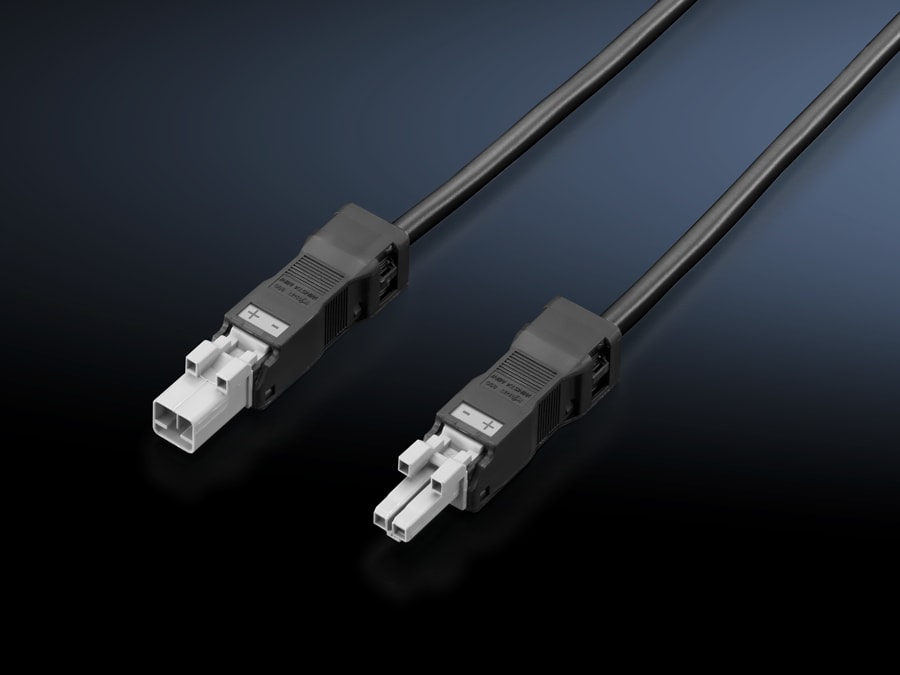 RITTAL - SZ Cavo di Allacciamento Al Cablaggio Passante, Bipolare, 24 V DC, L 1000 mm