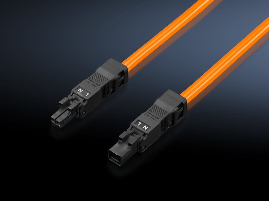 RITTAL - SZ Connection cable, for through-wiring, 2-pole, 100-240 V, L: 1000 mm UL