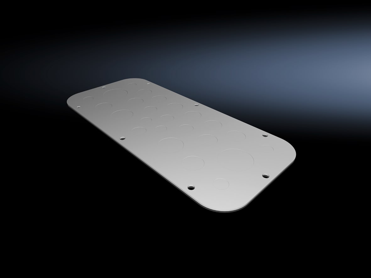 RITTAL - SZ Flangia metallica, per AX, con fori pretranciati a passo metrico, LP: 339x149 mm