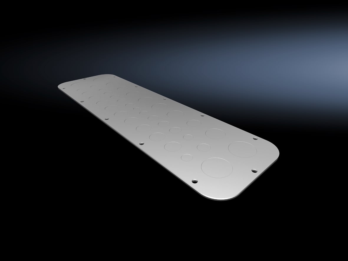 RITTAL - SZ Flangia metallica, per AX, con fori pretranciati a passo metrico, LP: 534x149 mm 2574100