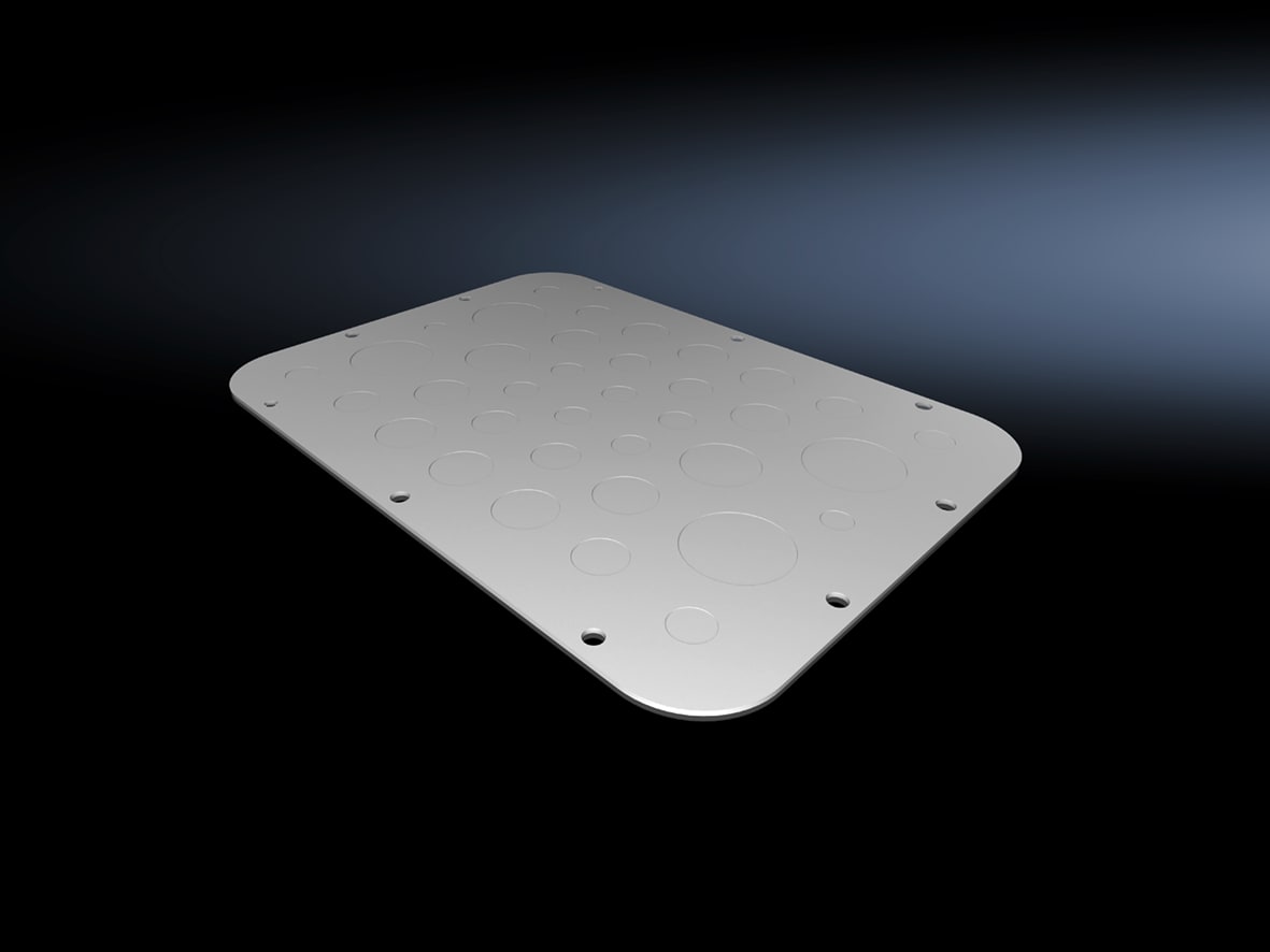 RITTAL - SZ Flangia metallica, per AX, con fori pretranciati a passo metrico, LP: 301x221 mm