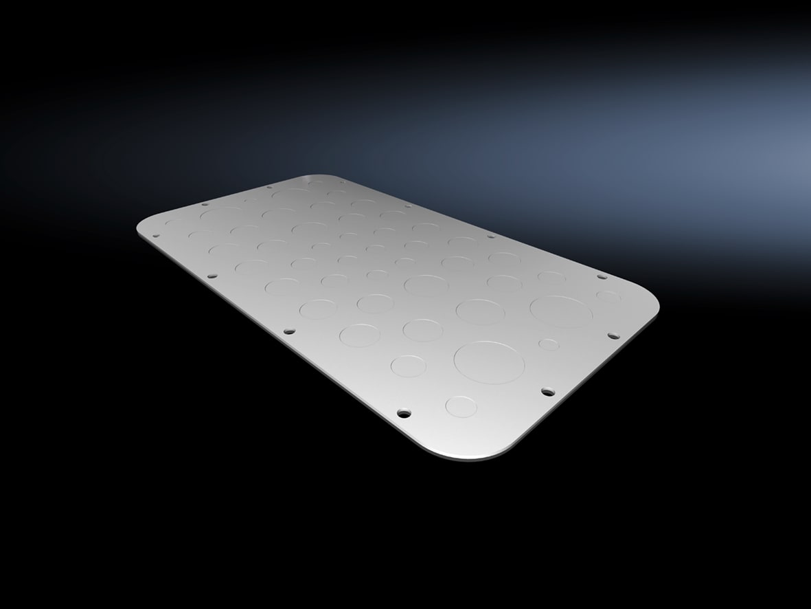 RITTAL - SZ Flangia metallica, per AX, con fori pretranciati a passo metrico, LP: 401x221 mm