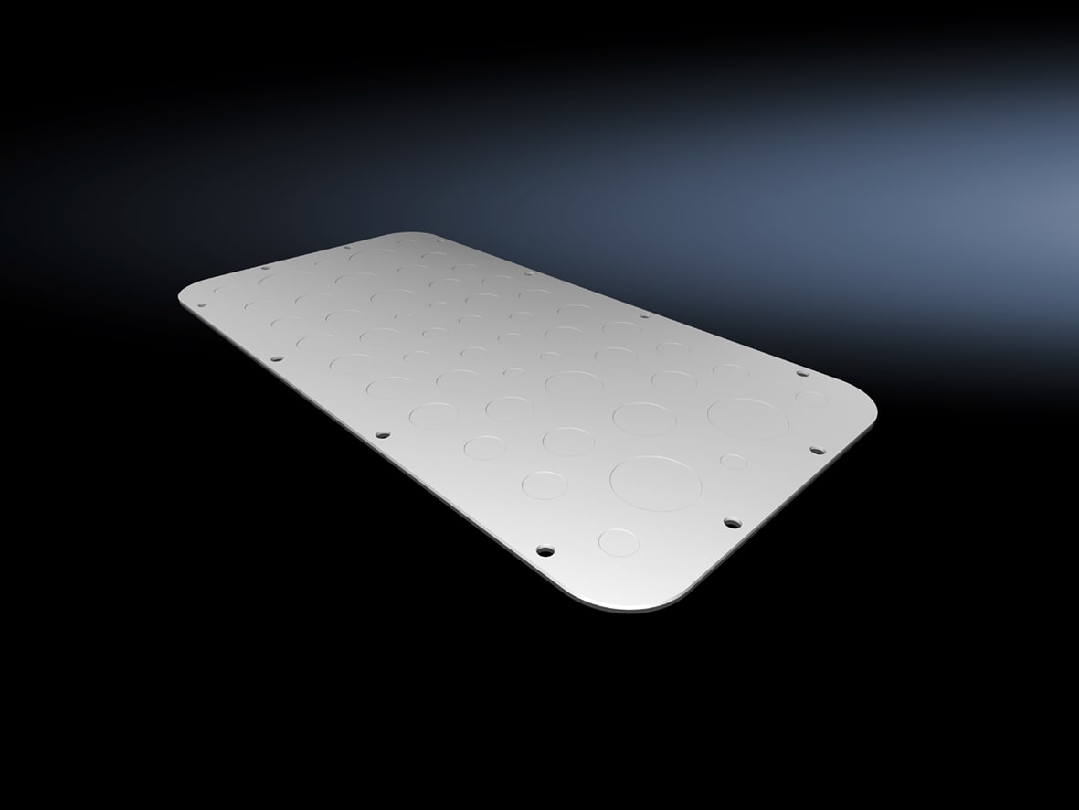 RITTAL - SZ Flangia metallica, per AX, con fori pretranciati a passo metrico, LP: 436x221 mm